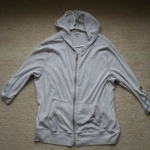 Elbow Sleeve zip up sweat shirt